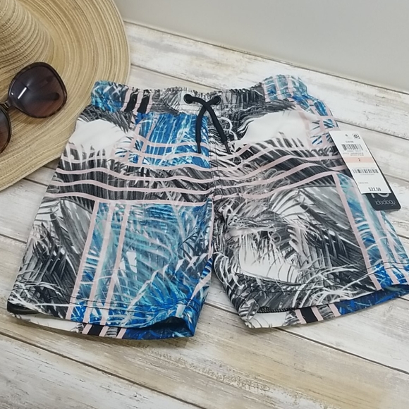 Ideology Other - Ideology Boys Palm-Print Swim Trunks
